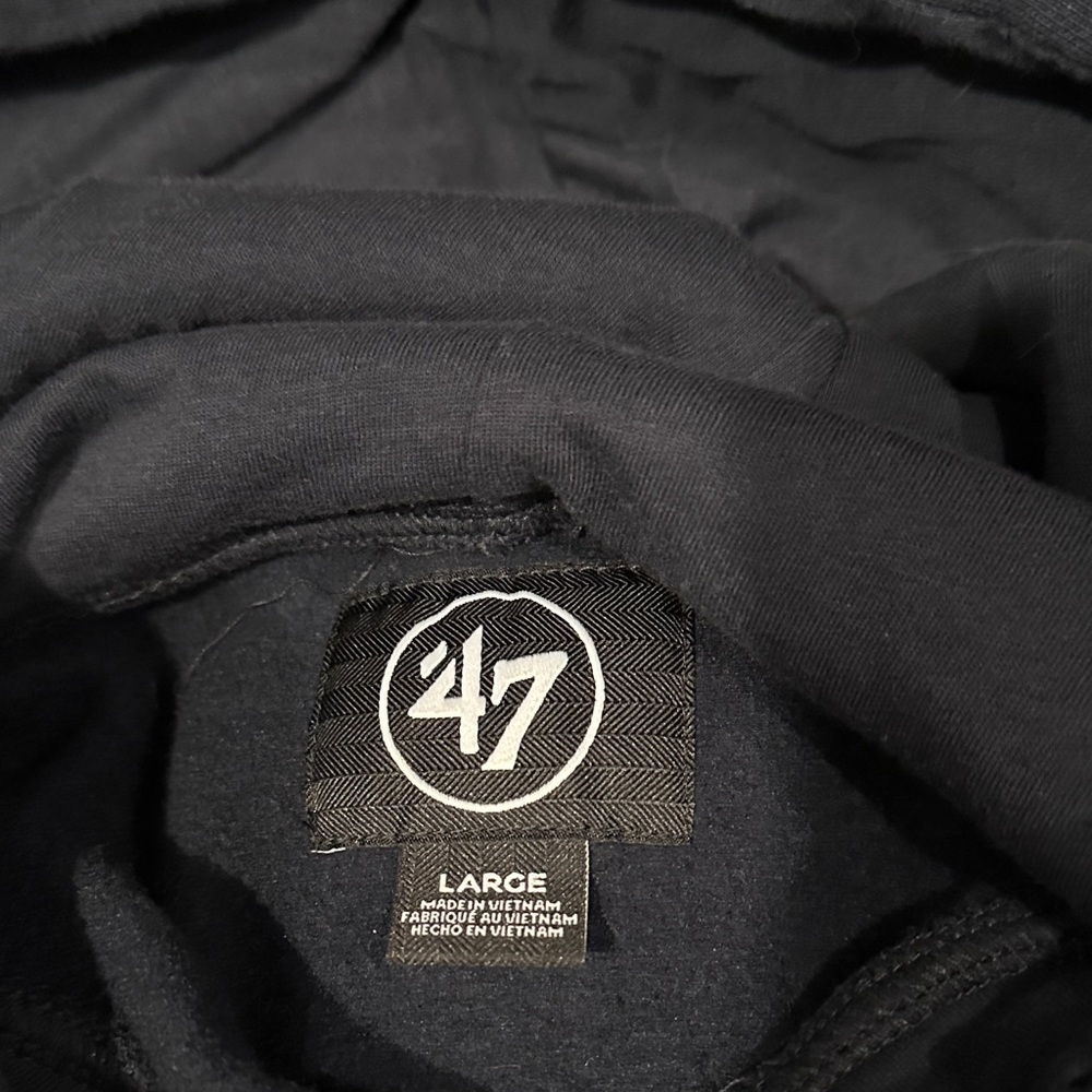 47 Black Hoodie with White Emblem - Picture 2 of 3